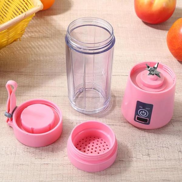Portable USB Rechargeable Juicer Cup – 6-Blade Blender, Protein Shaker & Smoothie Maker (380ml)