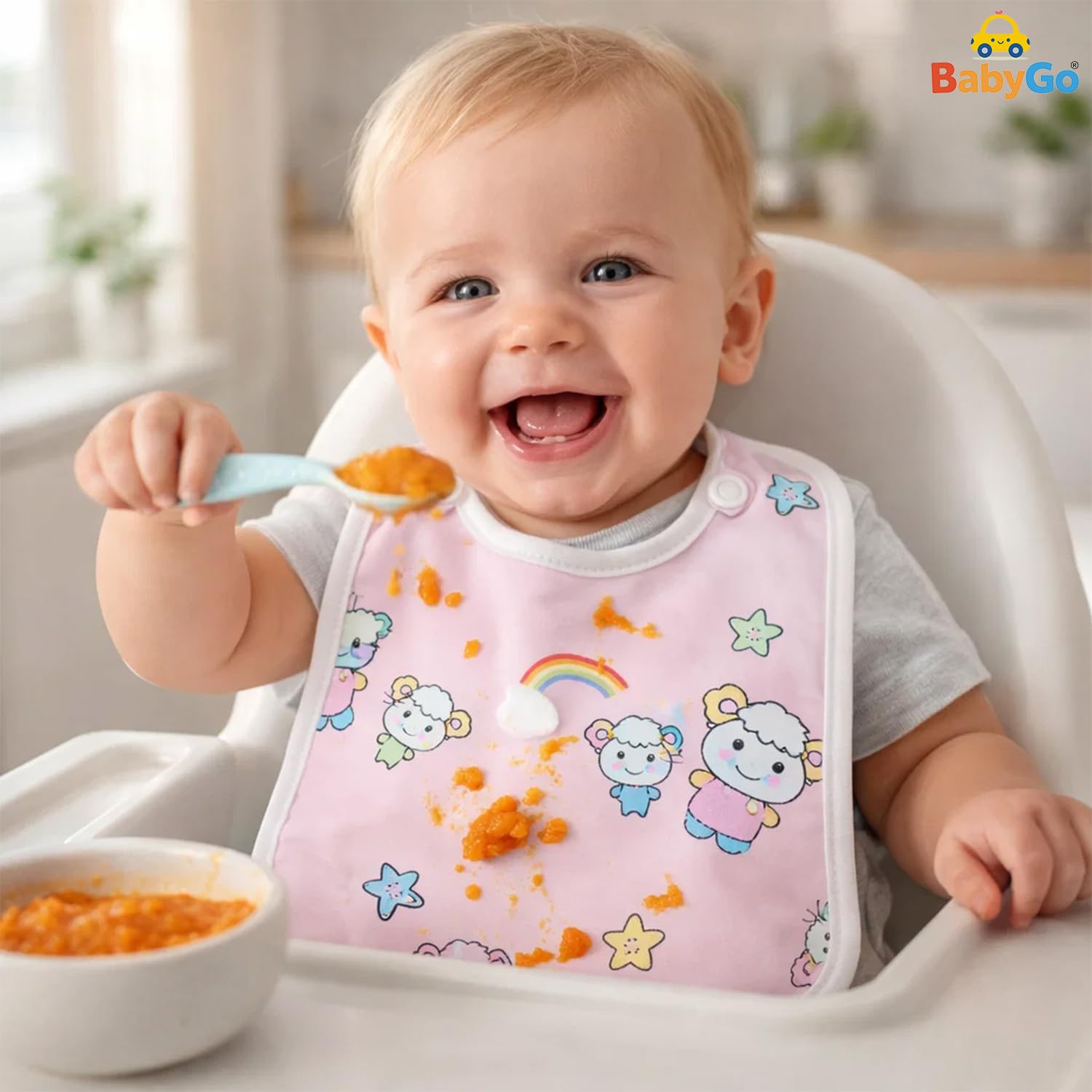BabyGo Waterproof Fast-Dry Bibs (6-Pack)