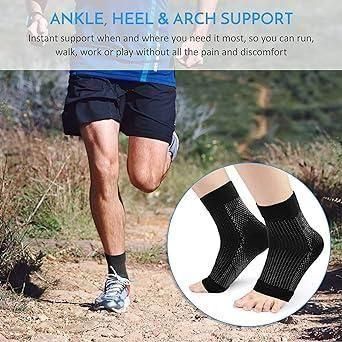 Swelling Arch Heel Socks – Yoga Sport Protect Socks for Pain Relief &amp; Support (Pack of 2 Pair)