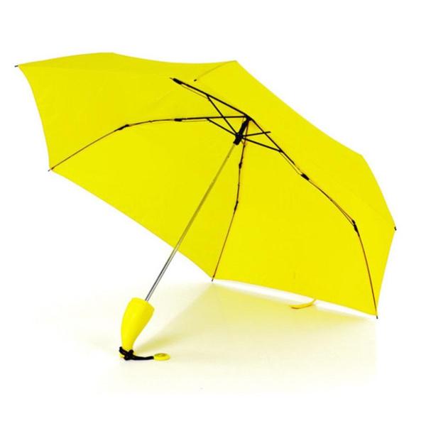 Banana Shaped Mini Foldable Umbrella Stylish Yellow